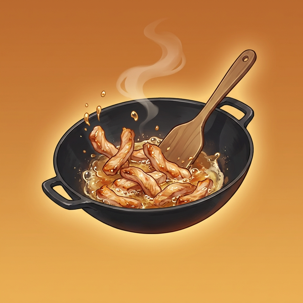 滑炒肉片
